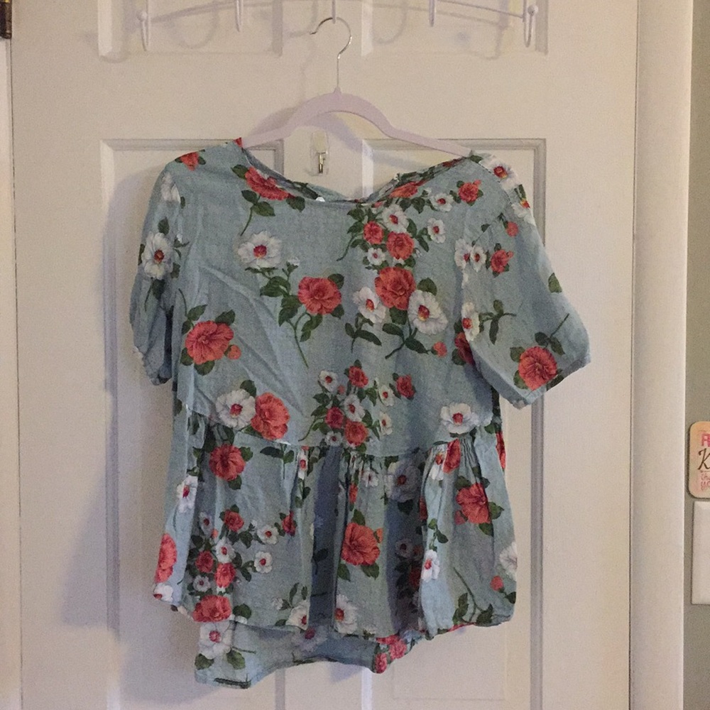 Floral Peplum Top